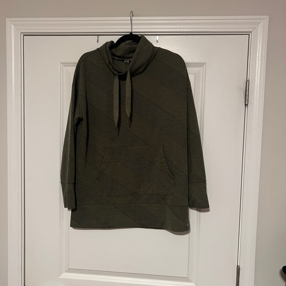 Free Country Green and Black Striped Hoodie